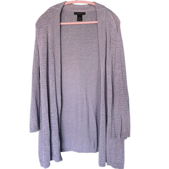 Presswick & Moore Woman Duster Cardigan Size 3X Lavender Purple Easter Knit - Picture 1 of 4